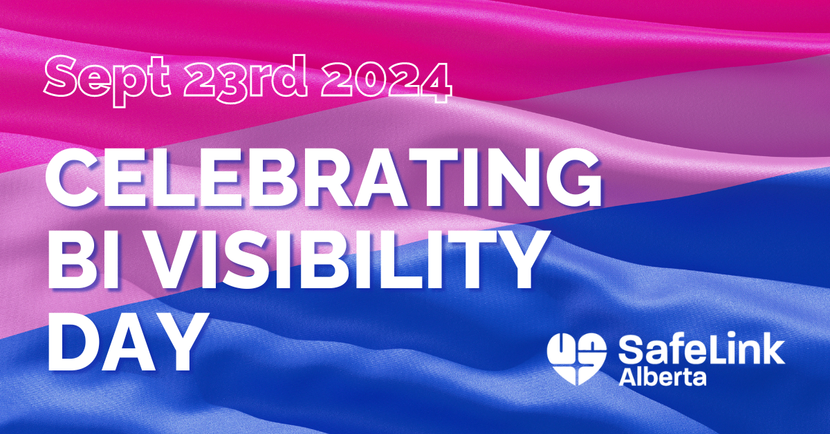 Bi Flag text reads "Sept 23rd 2024 Celebrating Bi Visibility Day"