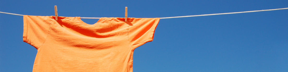 An orange shirt, a symbol of remembrance for the indigenous residential school system in Canada.